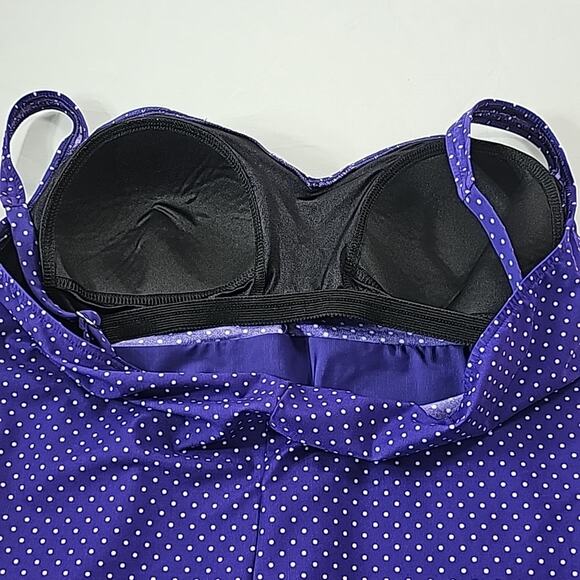 Miracle Suit Womens Sz XL Purple Polka Dot One Piece Swimsuit - Picture 6 of 14